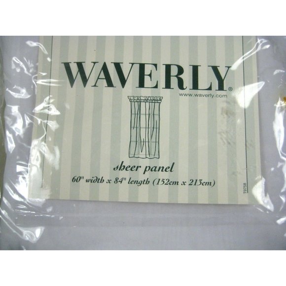 Waverley Curtains Shear Drapery Panel Single White 60 x 84 Inches Poly MARK BAG - Picture 1 of 7